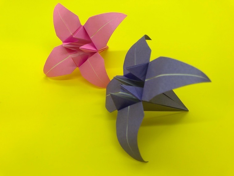 折り紙 菖蒲 あやめ の簡単な作り方 How To Make An Easy Origami Iris 簡単折り紙教室