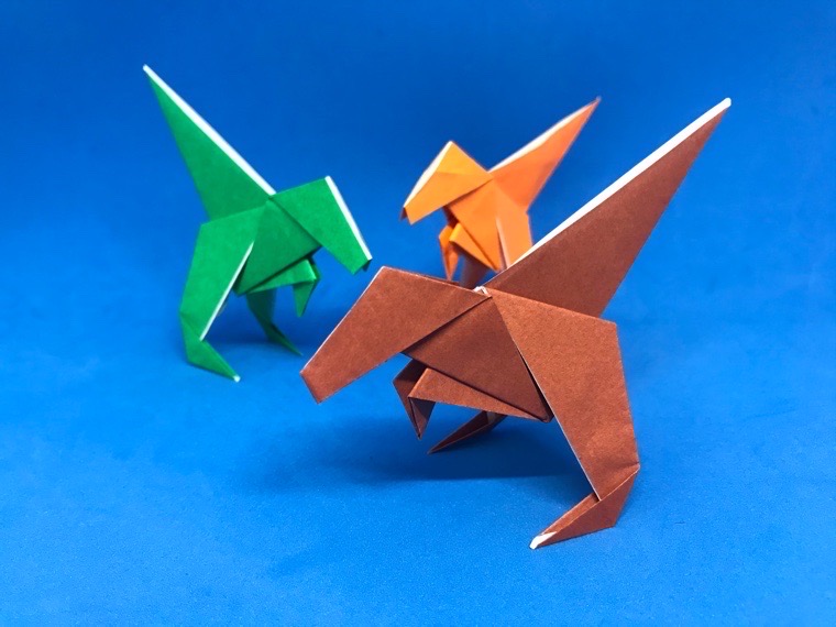 ０３ 恐竜の折り紙の簡単な作り方のまとめ きょうりゅうのおりがみ