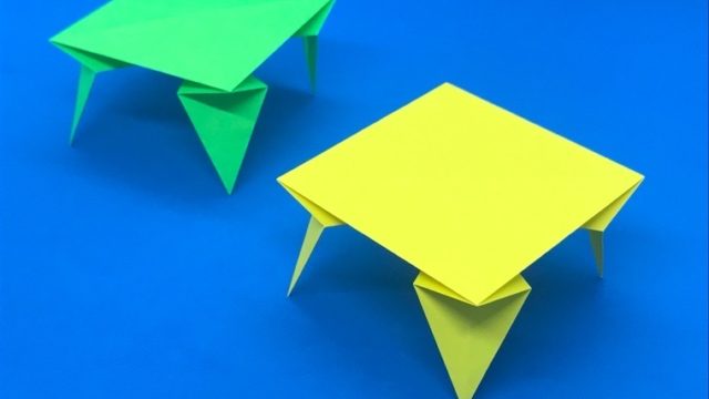 折り紙 テーブル てーぶる の簡単な作り方 How To Make An Easy Origami Table 簡単折り紙教室