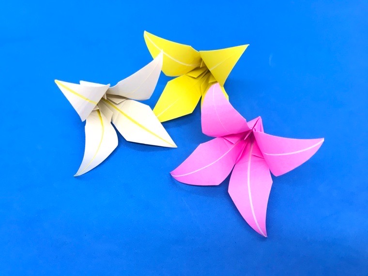 折り紙 百合 ユリ ゆり の簡単な作り方 How To Make An Easy Origami Lily 簡単折り紙教室