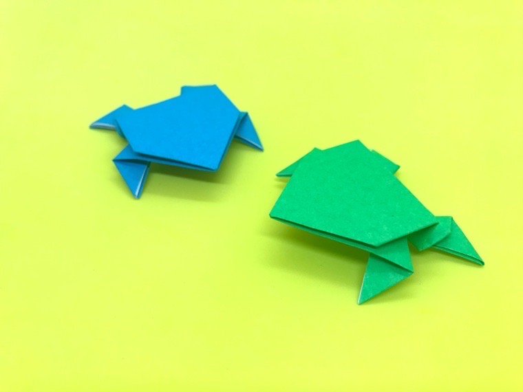 折り紙 ぴょんぴょんカエル ぴょんぴょんかえる の簡単な作り方 How To Make An Easy Origami Jumping Frog 簡単折り紙教室