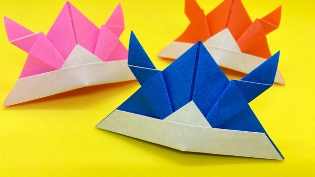折り紙 角長兜 つのながかぶと の簡単な作り方 その3 How To Make An Easy Origami Long Horn Helmet 簡単 折り紙教室