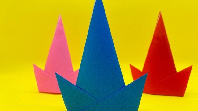 折り紙 とんがり帽子 とんがりぼうし の簡単な作り方 How To Make An Easy Origami Pointed Hat 簡単折り紙教室