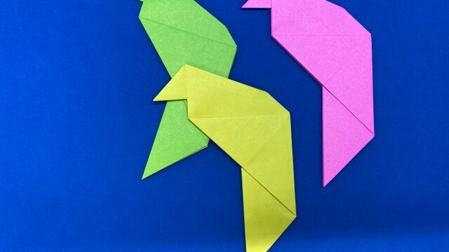 折り紙 インコ いんこ の簡単な作り方 How To Make An Easy Origami Parakeet 簡単折り紙教室