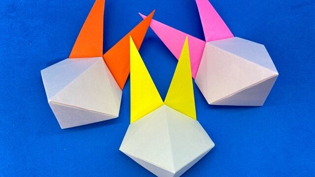 折り紙 狐の面 きつねのめん の簡単な作り方 How To Make An Easy Origami Fox Mask 簡単折り紙教室