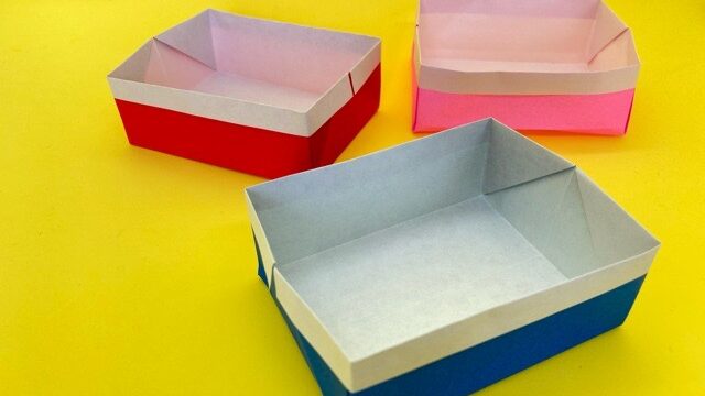 折り紙 箱 はこ の簡単な作り方 その3 How To Make An Easy Origami Box 簡単折り紙教室