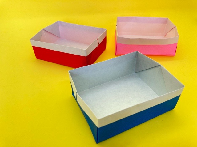 折り紙 箱 はこ の簡単な作り方 その3 How To Make An Easy Origami Box 簡単折り紙教室