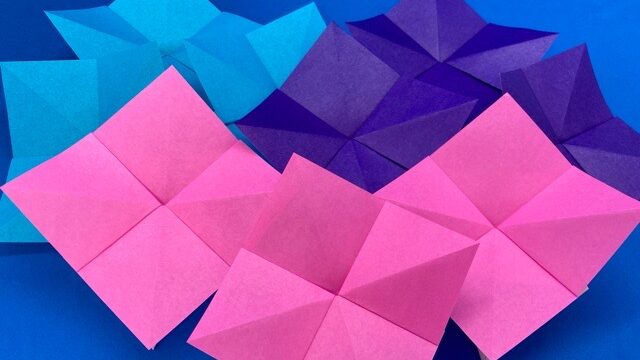 折り紙 菖蒲（あやめ）の簡単な作り方～How to make an easy origami iris～｜簡単折り紙教室