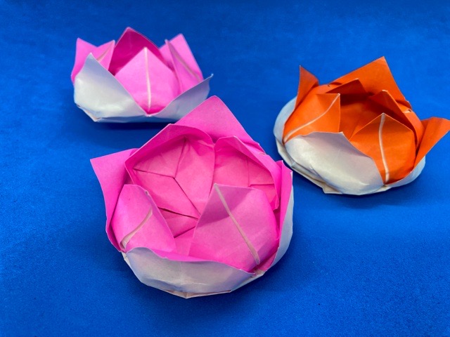 折り紙 蓮の花 はすのはな の簡単な作り方 How To Make An Easy Origami Lotus Flower 簡単折り紙教室