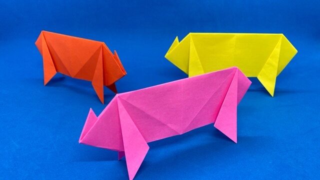 折り紙 豚 ぶた の簡単な作り方 How To Make An Easy Origami Pig 簡単折り紙教室