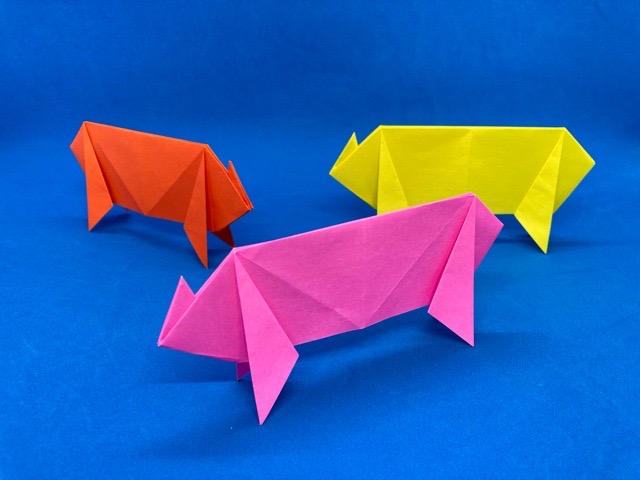 折り紙 豚 ぶた の簡単な作り方 How To Make An Easy Origami Pig 簡単折り紙教室