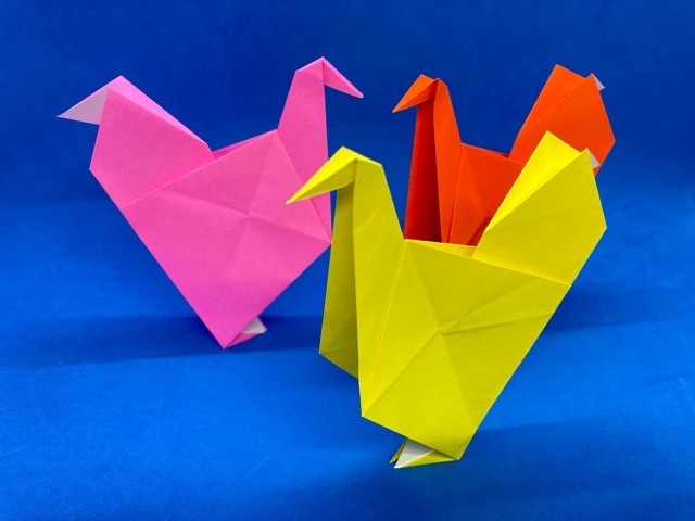 折り紙 鶏 ニワトリ にわとり の簡単な作り方 How To Make An Easy Origami Chicken 簡単折り紙教室