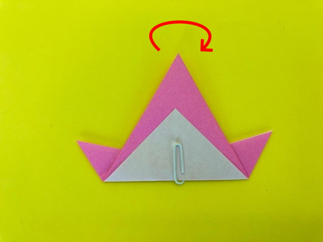 三角帽子（さんかくぼうし）の折り紙_12