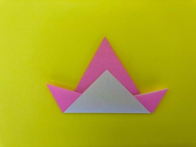 三角帽子（さんかくぼうし）の折り紙_13