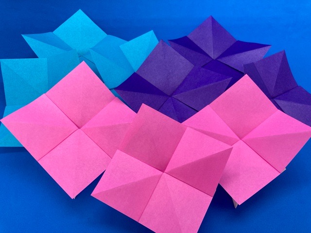 紫陽花（あじさい）の折り紙_09