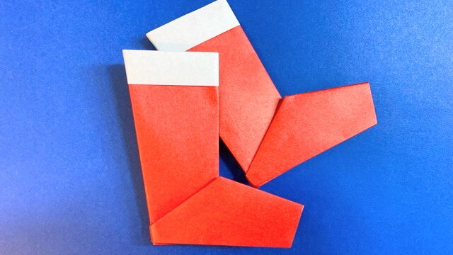 サンタブーツの折り紙の作り方_20
