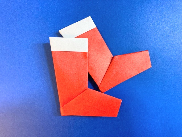 サンタブーツの折り紙の作り方_20