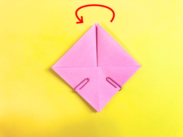 ハートのポケットの折り紙の作り方_15