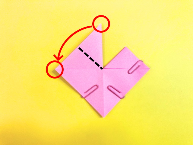 ハートのポケットの折り紙の作り方_18