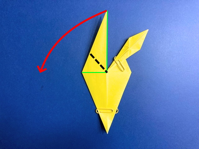 ピカチュウ（ポケモン）の折り紙の作り方_33
