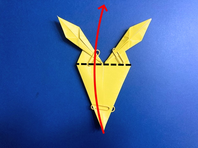 ピカチュウ（ポケモン）の折り紙の作り方_40
