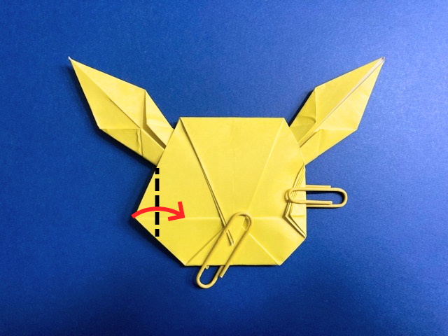 ピカチュウ（ポケモン）の折り紙の作り方_47