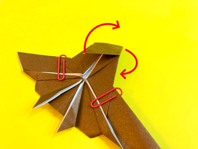 プテラノドンの折り紙の作り方_106