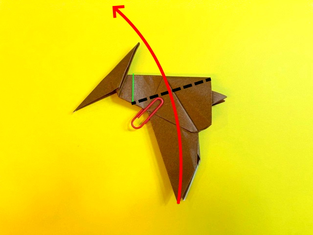 プテラノドンの折り紙の作り方_110