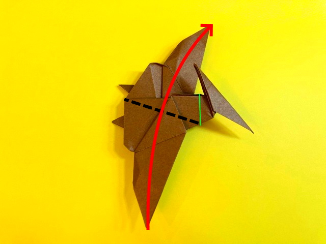 プテラノドンの折り紙の作り方_113