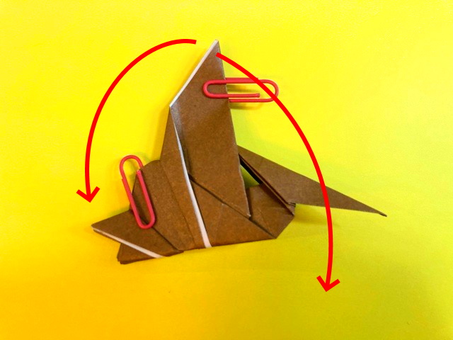 プテラノドンの折り紙の作り方_115