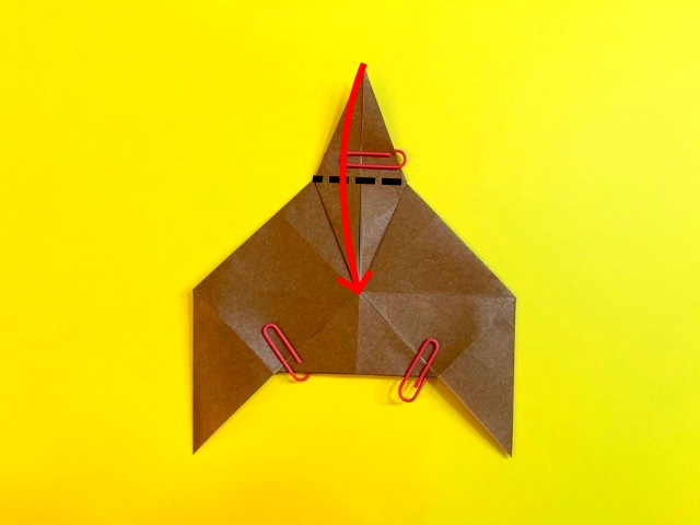 プテラノドンの折り紙の作り方_55