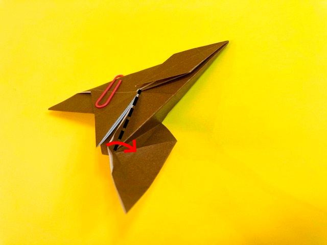 プテラノドンの折り紙の作り方_79