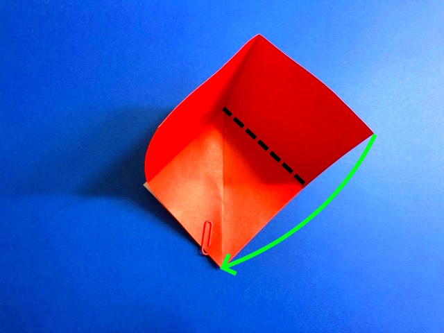 ハートのポケットの折り紙の作り方2_13