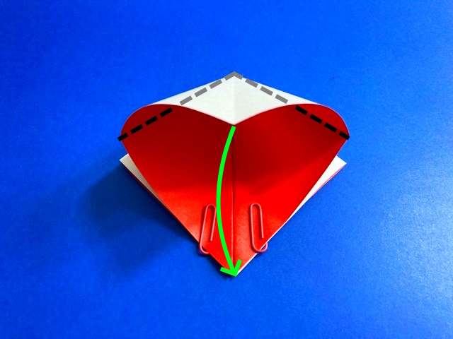 ハートのポケットの折り紙の作り方2_14