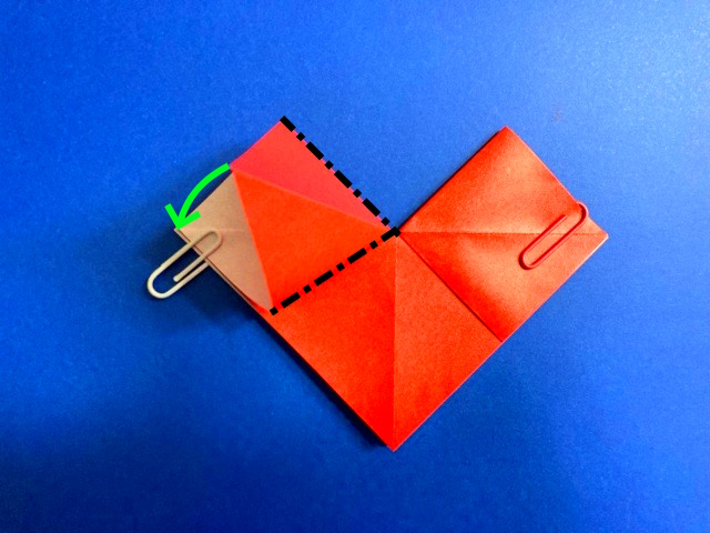 ハートのポケットの折り紙の作り方2_25