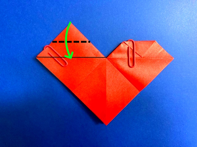 ハートのポケットの折り紙の作り方2_27