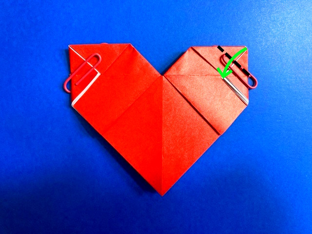 ハートのポケットの折り紙の作り方2_30