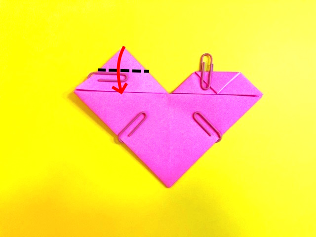 ハートの折り紙の作り方3_12