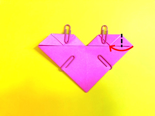 ハートの折り紙の作り方3_13