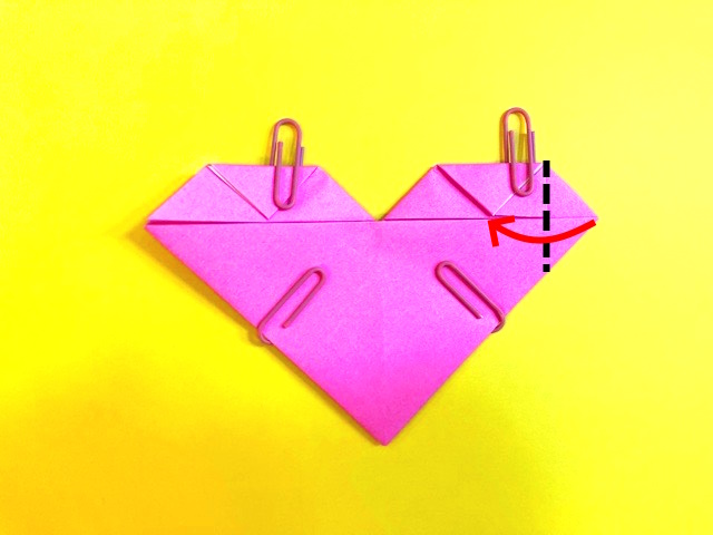 ハートの折り紙の作り方3_14