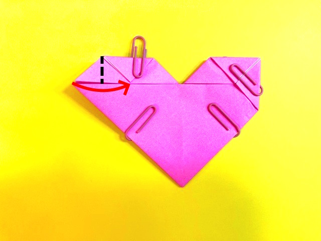 ハートの折り紙の作り方3_15