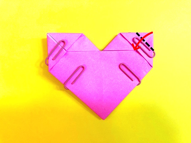 ハートの折り紙の作り方3_17