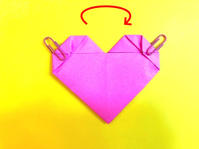 ハートの折り紙の作り方3_19