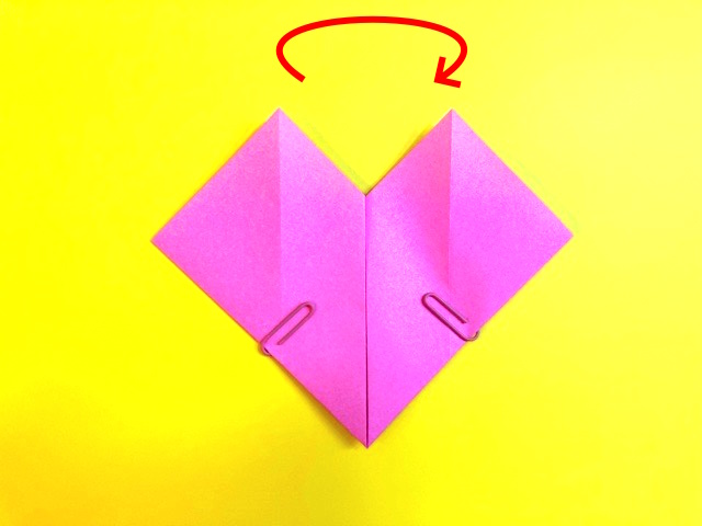 ハートの折り紙の作り方4_10