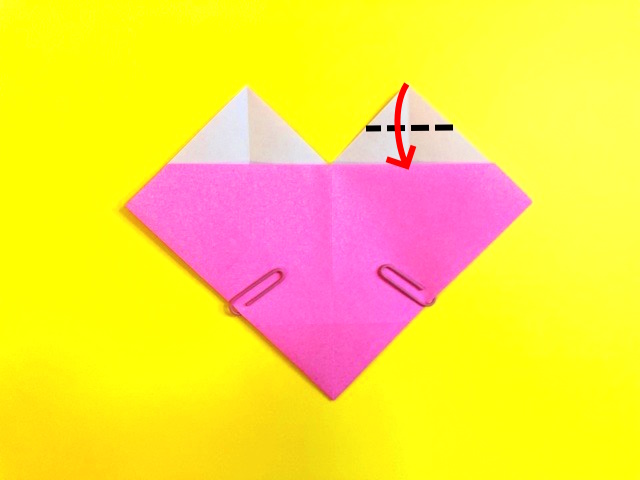 ハートの折り紙の作り方4_11
