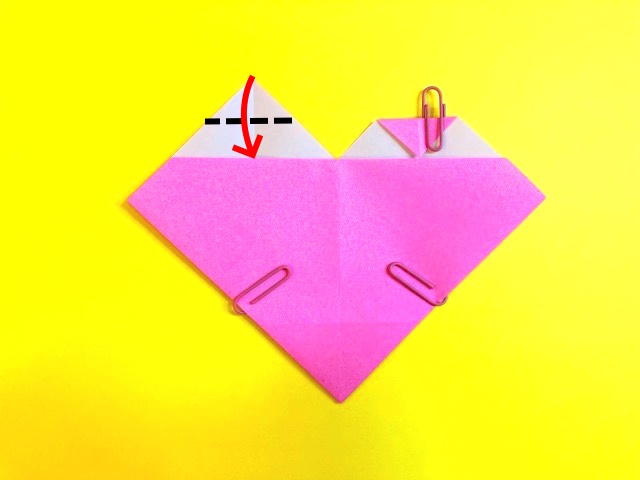 ハートの折り紙の作り方4_12
