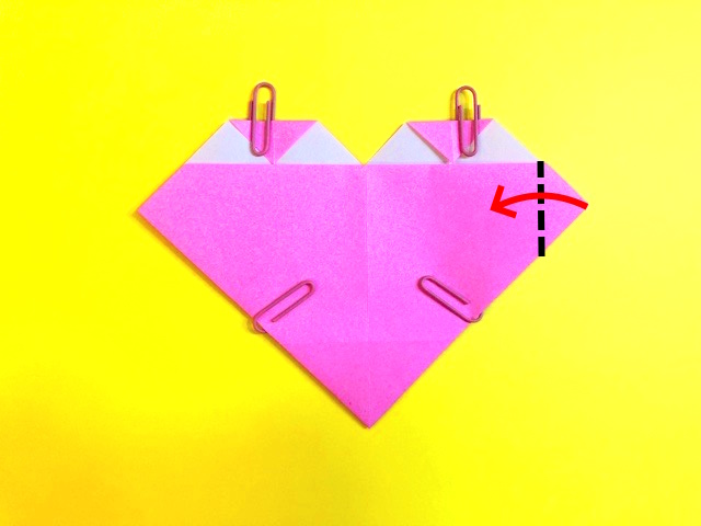 ハートの折り紙の作り方4_13