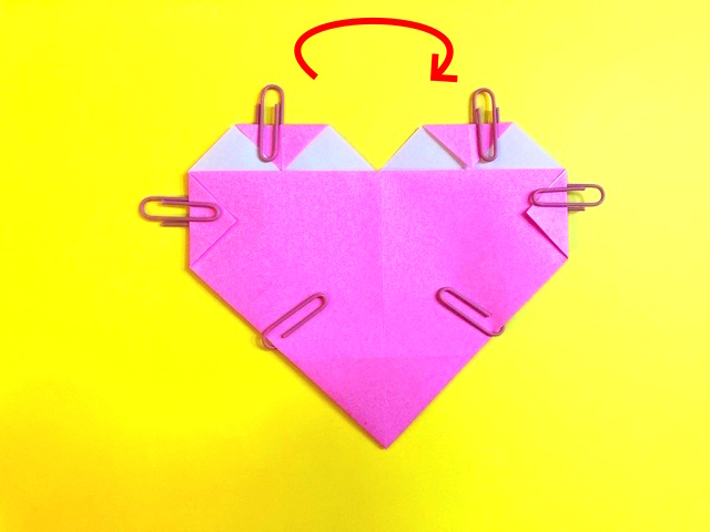 ハートの折り紙の作り方4_15