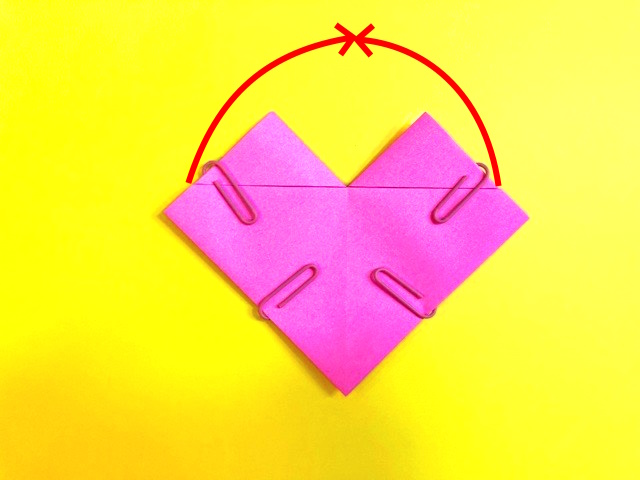 ハートの折り紙の作り方5_11