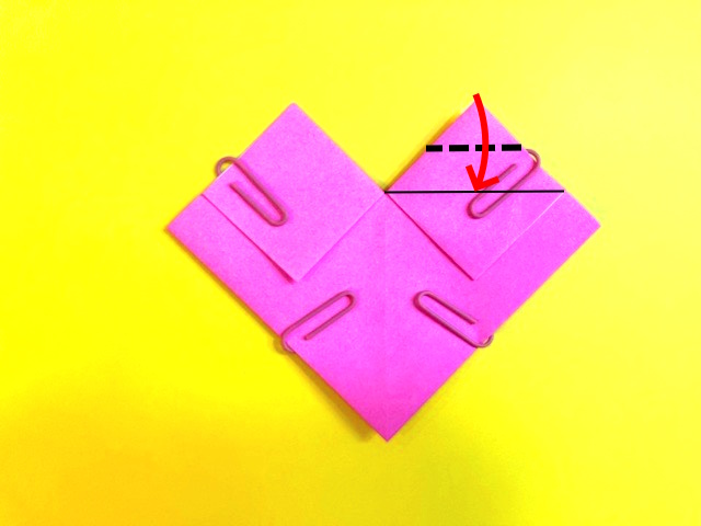 ハートの折り紙の作り方5_16